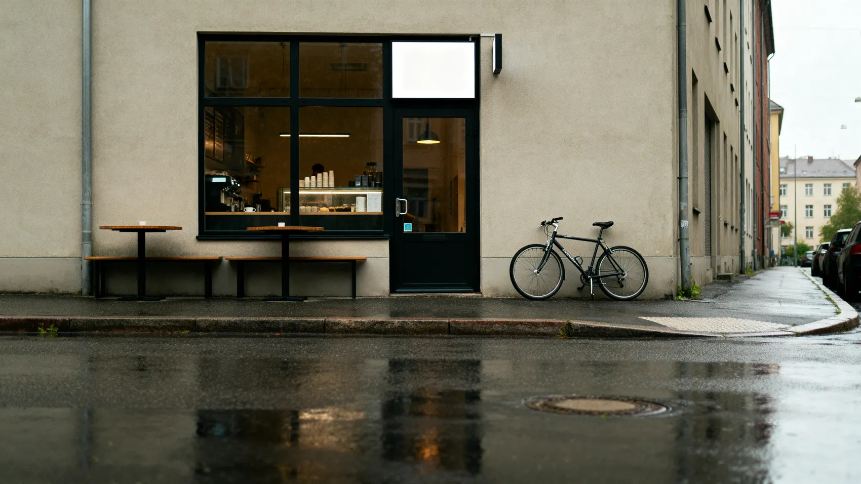 The Riverside café frontage